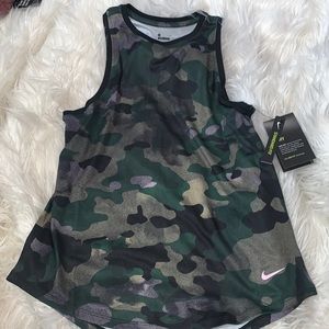Nike dri fit camo tank top
